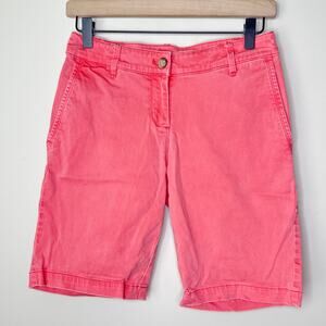Tommy Bahama Women's Red Cotton Tencel Spandex Chino 9" Shorts Size 0‎ Summer